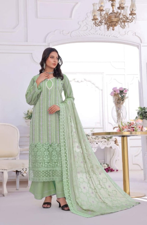 Exquisite Chikankari Lawn - Green