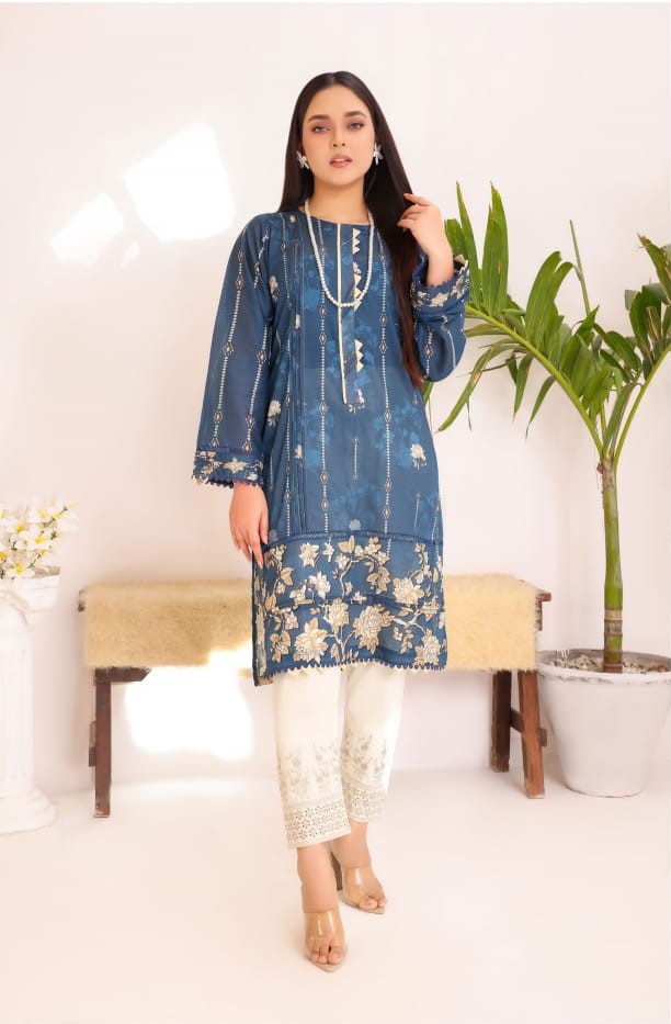 Blue Printed Kurti