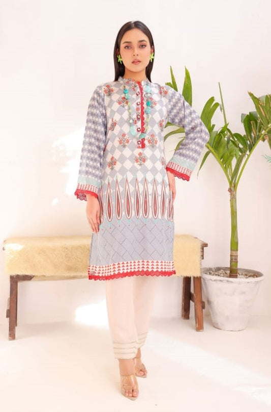 White Printed Kurti