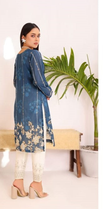 Blue Printed Kurti