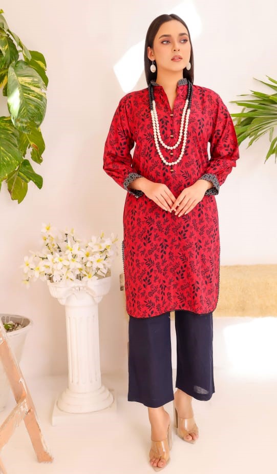 Red Printed Kurti