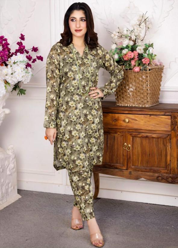 Mehndi Green Printed Co-ords