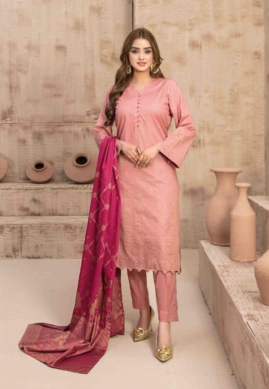 Pink Broshia Banarsi Suit