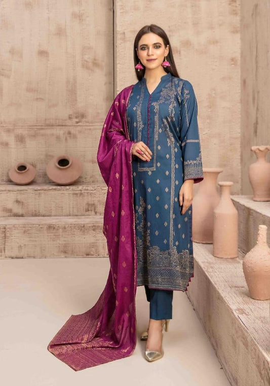 Blue Broshia Banarsi Suit