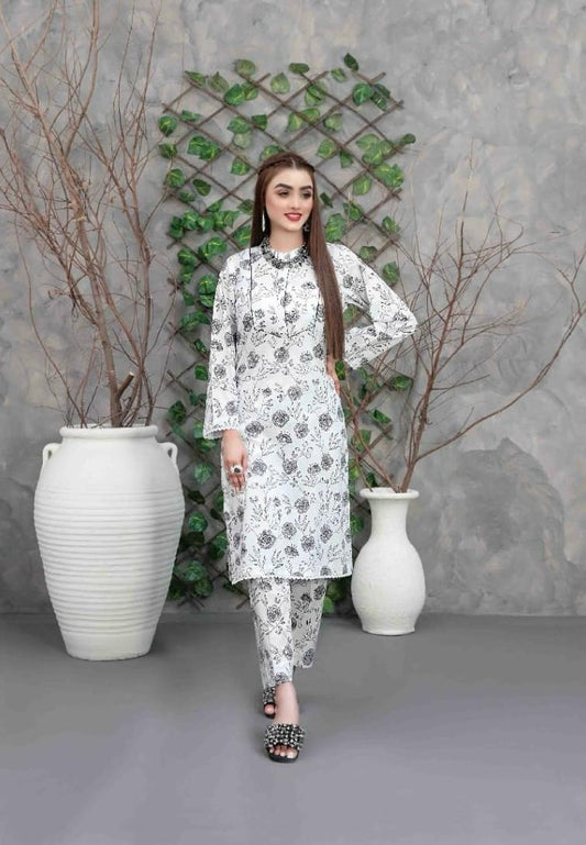 Grey Digital Printed Lawn Suit