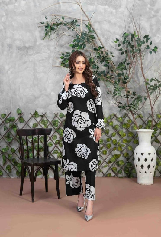 Black Digital Printed Lawn Suit