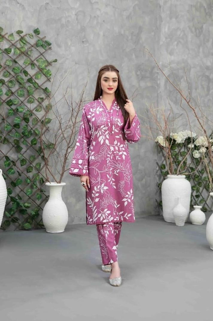 Purple Digital Printed Lawn Suit