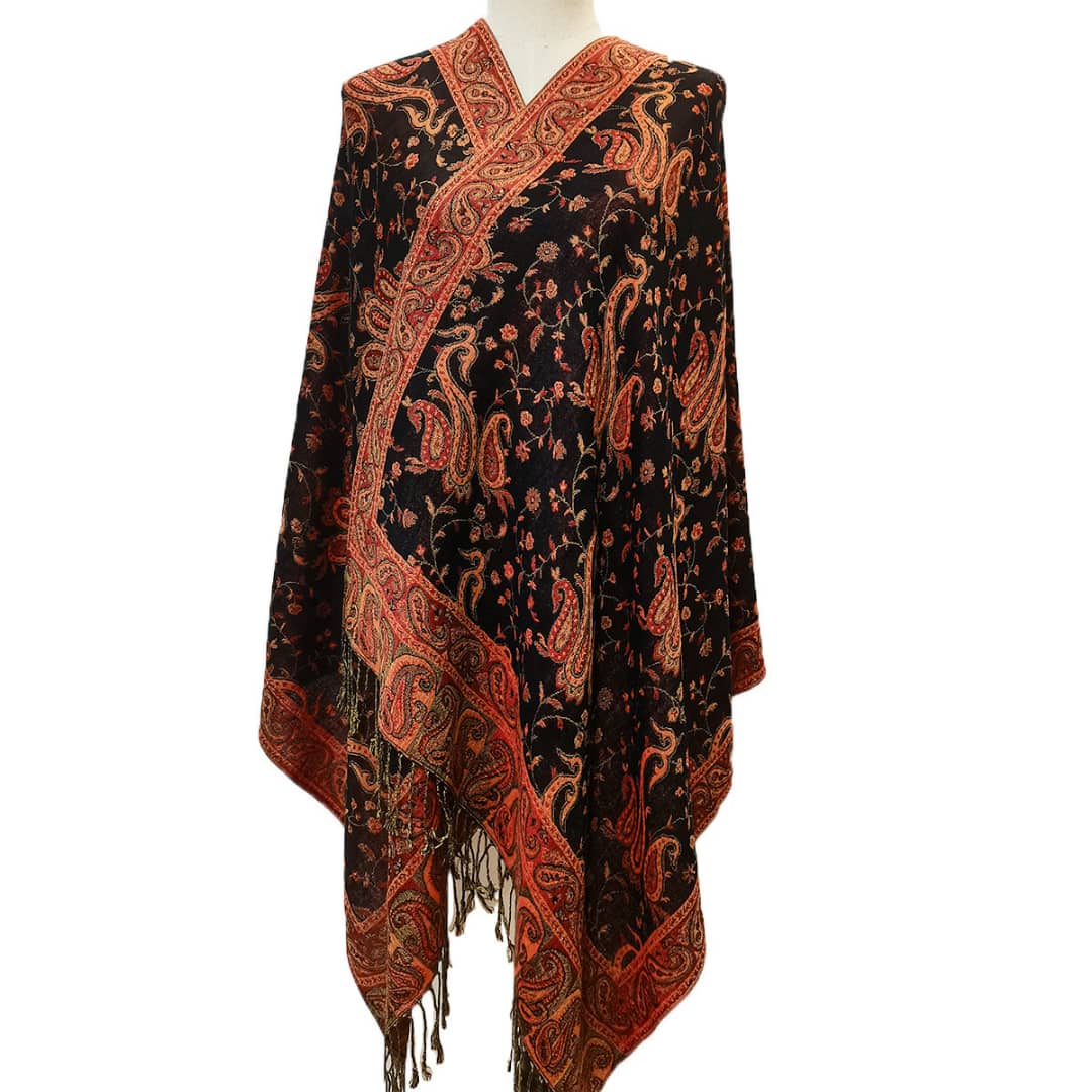 Black Red Shawl