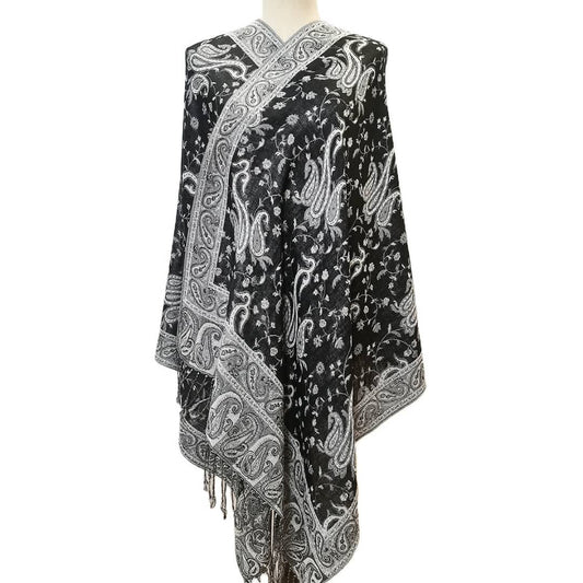 Black White Shawl