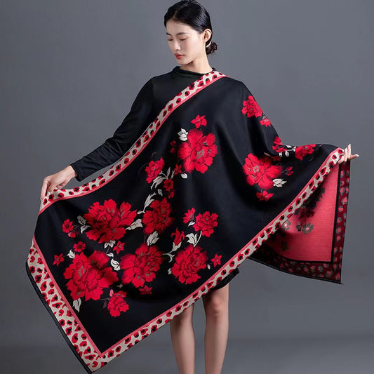 Red Black Shawl